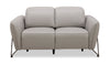 Riviera Top-Grain Genuine Leather Power Reclining Loveseat - Light Grey