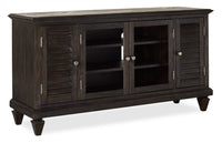 Baron 62” Rustic Pine TV Stand with Storage and Cable Management for TVs up to 70” - Weathered Charcoal 