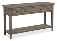 Hanson 50” Traditional Pine Sofa Table with Storage - Dovetail Grey 