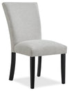 Burk Dining Chair with Polyester Fabric - White
