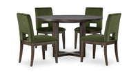 Zelda 5-Piece Round Dining Set - Green 