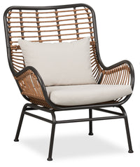 Maki Outdoor Patio Chair - Hand-Woven Resin Wicker, UV & Weather Resistant - Natural 