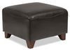 Zello Faux Leather Ottoman - Brown