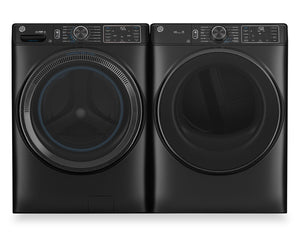 GE 5.8 Cu. Ft. Front-Load Washer and 7.8 Cu. Ft. Electric Dryer with Steam and Built-In Wi-Fi