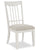 Quill Dining Chair with Polyester Fabric, Spindle-Back - Antique White & Brown