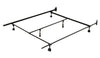 Twin/Full/Queen Versatile Metal Bed Frame with Casters