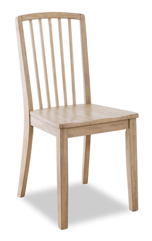 Micah Dining Chair, Slat-Back - Natural Brown