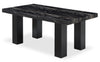 Burk Dining Table with Resin Marble-Look Top, 72