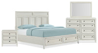 Casa 6-Piece King Bedroom Set - White 