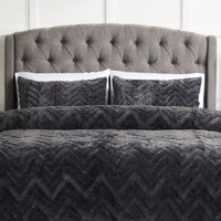 Tilda 3-Piece Full/Queen Comforter Set - Charcoal 