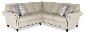 Wynn 2-Piece Chenille Sectional - Linen