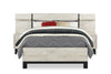 Zen Pier Bed with Headboard, Frame, Nightstands & Piers, USB, LED, Light Grey - King Size