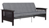 DHP Brixen Futon with Full Mattress - Grey