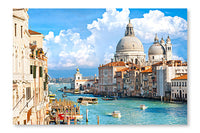 Venice, View of Grand Canal 28x42 Wall Art Fabric Panel Without Frame