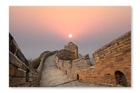 The Great Wall of China At Sunrise 16x24 Wall Art Fabric Panel Without Frame