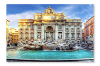 Trevi Fountain, Rome, Italy 28x42 Wall Art Fabric Panel Without Frame