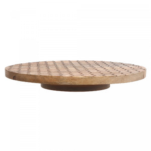 Mango Wood Honeycomb Lazy Susan Dinnerware