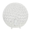 Elegant Designs Elipse 10 Inch Crystal Ball Sequin Table Lamp, White