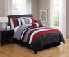 Puno 7 Piece Comforter Set In Queen -Red