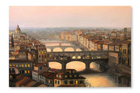 Florence Ponte Vecchio 28x42 Wall Art Frame And Fabric Panel