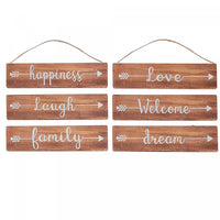 Inspirational Wood Plaques Arrow English Wall Decor