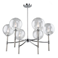 Hamilton 6-Light Silver Chandelier 