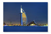 Skyline of Dubai By Night 24x36 Wall Art Fabric Panel Without Frame