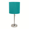 Limelights Stick Lamp with Charging Outlet And Fabric Shade Table Lamp