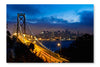 Bay Bridge And San Francisco 28x42 Wall Art Frame And Fabric Panel