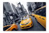 Yellow Cab At Times Square 24x36 Wall Art Fabric Panel Without Frame