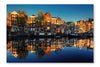 Beautiful Night In Amsterdam 16x24 Wall Art Frame And Fabric Panel