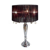 Elegant Designs Trendy Romantic Sheer Shade Table Lamp with Hanging Crystals