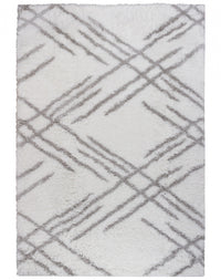 Ker White Lines 7x10 Area Rug