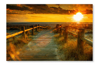 Sunset Beach 16x24 Wall Art Fabric Panel Without Frame