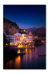 Night View of Amalfi 16x24 Wall Art Fabric Panel Without Frame