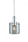 Henley 1-Light Brushed Aluminum and Glass Pendant