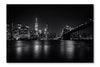 The Manhattan Skyline  Brooklyn Bridge 16x24 Wall Art Fabric Panel Without Frame