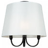 Rhythm 3-Light Semi-Flush Black Mount