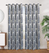 Denain Grommet Pair of Blue Curtain Panels - 54x84