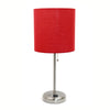 Limelights Stick Lamp with Charging Outlet And Fabric Shade Table Lamp