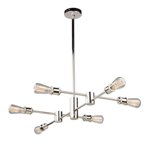 Tribeca 6-Light Silver Chandelier