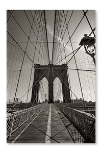 Brooklyn Bridge In New York City 16x24 Wall Art Frame And Fabric Panel