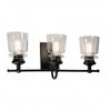 Castara 3-Light Black Bathroom Wall Light