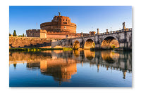 Castel Sant Angelo, Rome, Italy 16x24 Wall Art Frame And Fabric Panel