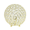 Elegant Designs Elipse 8 Inch Crystal Ball Sequin Table Lamp, Gold