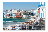 Mykonos 16x24 Wall Art Fabric Panel Without Frame