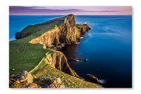 Sunset At Neist Point Lighthouse, Scotland 28x42 Wall Art Fabric Panel Without Frame