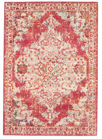 Raina Vintage Rose-Red Area Rug - 6'7