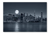 New York City At Night 28x42 Wall Art Frame And Fabric Panel