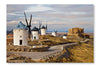 Traditional Spain - Windmills of Don Quixote 16x24 Wall Art Fabric Panel Without Frame